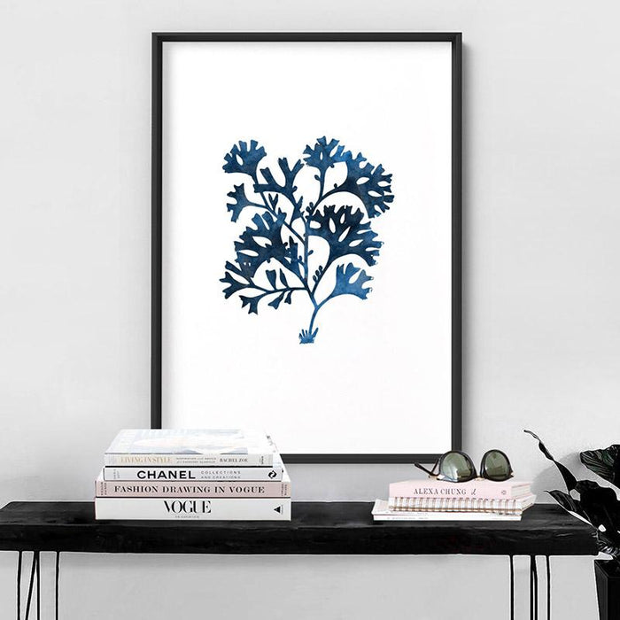 Hamptons Watercolour Blue Coral I - Art Print, Wall Art, Ozark Home 