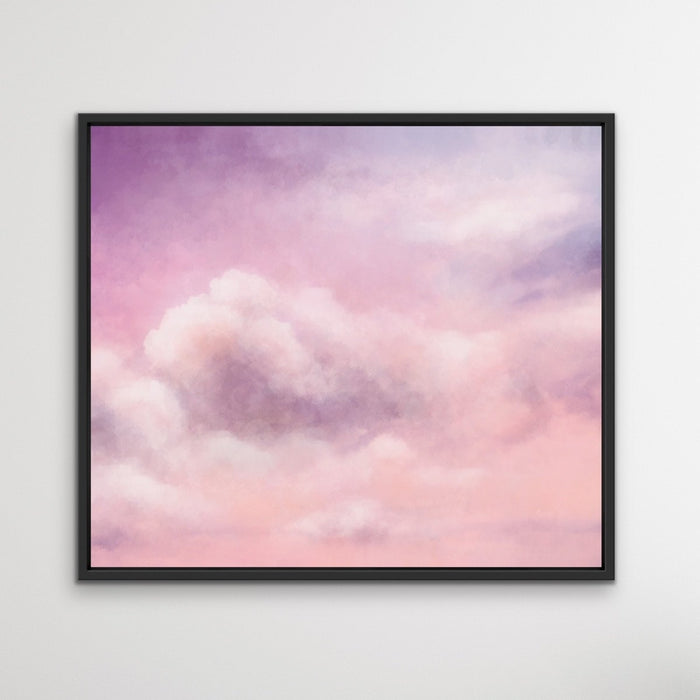 Candy Clouds - Square Abstract Pink Cloud Wall Art Canvas Print, Wall Art, Ozark Home 