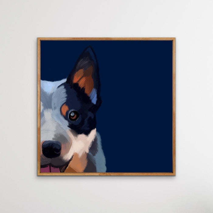 Cattle Dog - Square Blue Heeler Australian Cattle Dog Wall Art Canvas Print, Wall Art, Ozark Home 