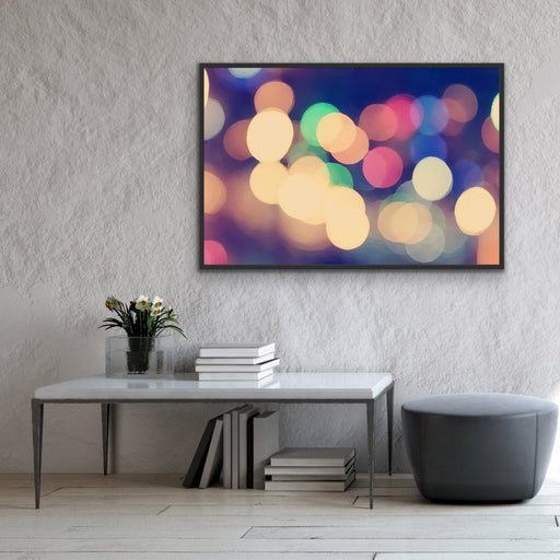 City Lights - Bokeh Abstract Original Stretched Canvas Wall Art Print, Wall Art, Ozark Home 