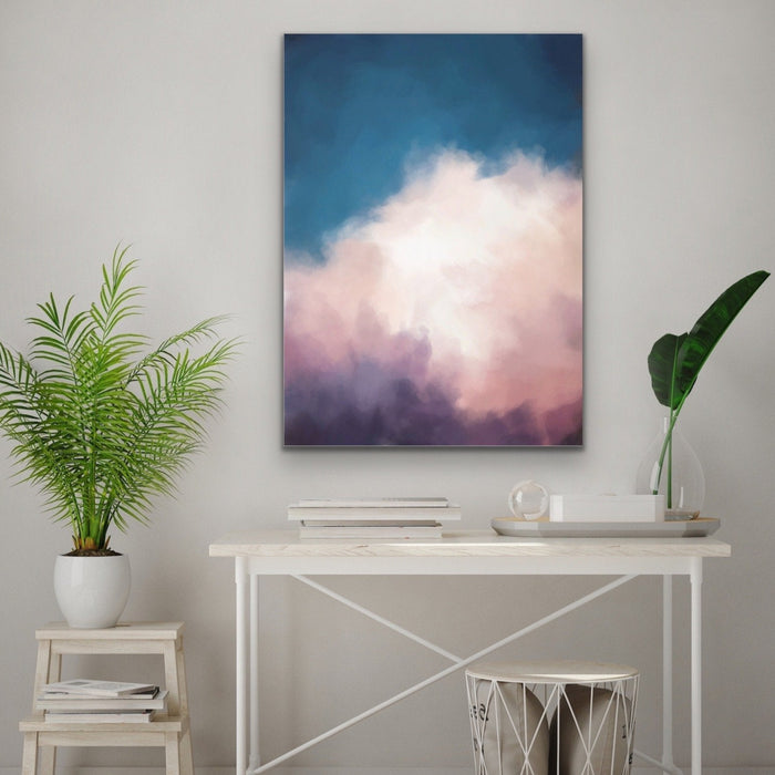 Cloudlands - Abstract Cloudy Sky Artwork Framed Canvas Wall Art Print