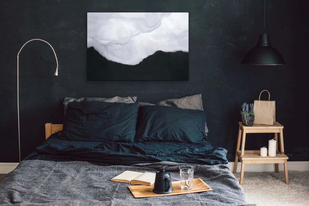 Clouds On Black Sky - Black and White Cloud Artwork, Wall Art, Ozark Home 