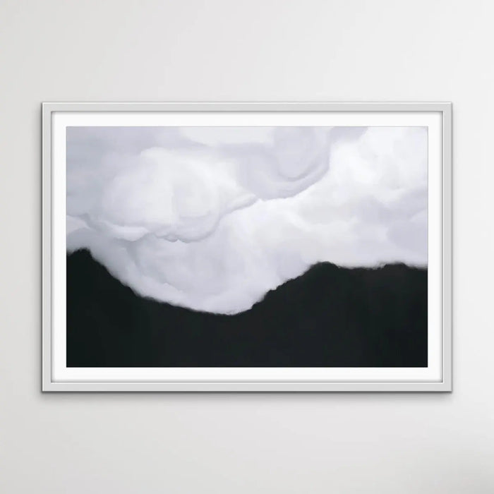 Clouds On Black Sky - Black and White Cloud Artwork, Wall Art, Ozark Home 