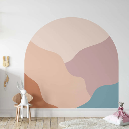 Colourful Horizons - Arch Shaped Wall Stickers - Removable Bedheads, Wall Decal, Ozark Home 