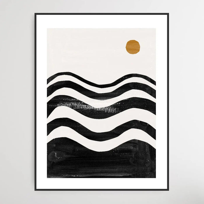 Abstract Modern Shapes Poster Black Color 1 - Abstract Print Collection, Wall Art, Ozark Home 