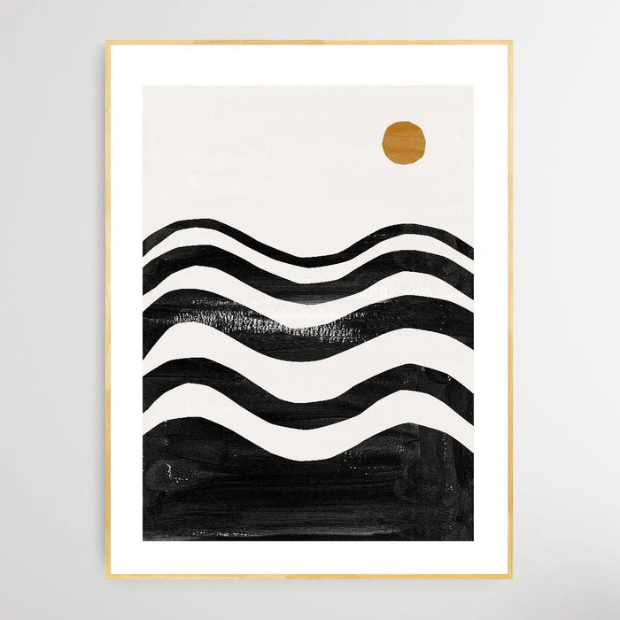 Abstract Modern Shapes Poster Black Color 1 - Abstract Print Collection, Wall Art, Ozark Home 