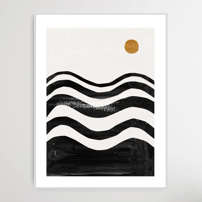 Abstract Modern Shapes Poster Black Color 1 - Abstract Print Collection, Wall Art, Ozark Home 