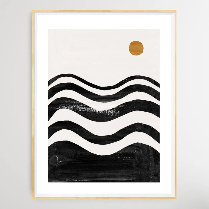 Abstract Modern Shapes Poster Black Color 1 - Abstract Print Collection, Wall Art, Ozark Home 