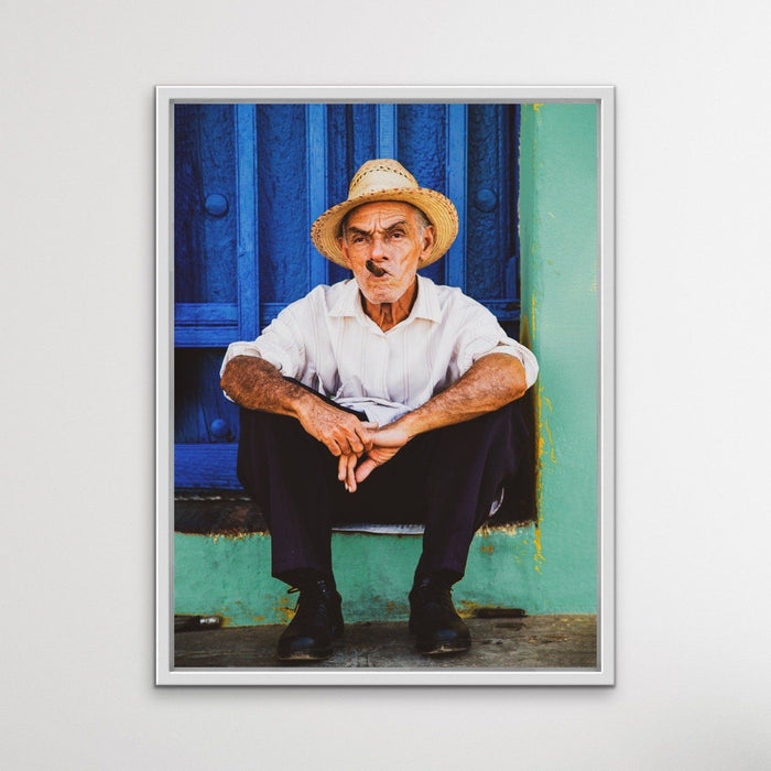 Cuban Man - Man Smoking Cigar Photographic Print