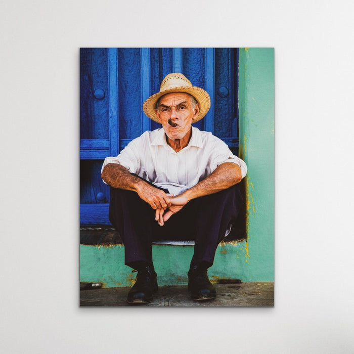 Cuban Man - Man Smoking Cigar Photographic Print