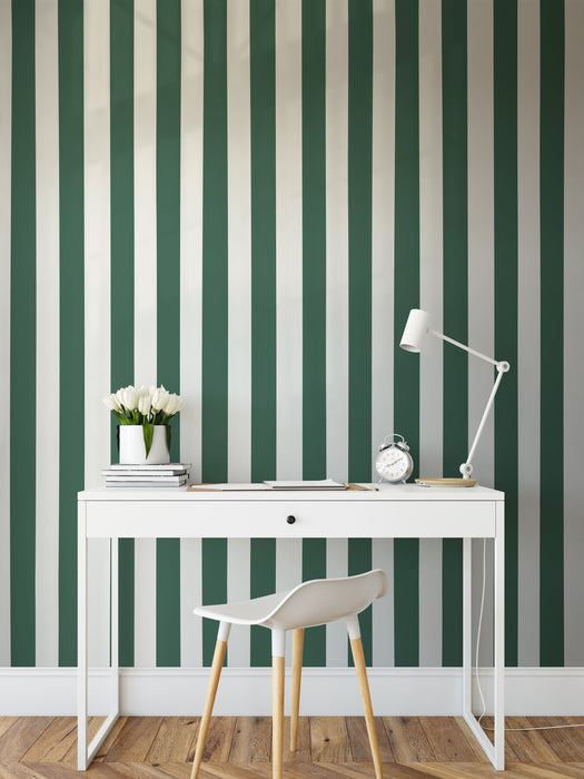 Custom-Coloured Thick Stripe Wallpaper - Choose Your Own Colour