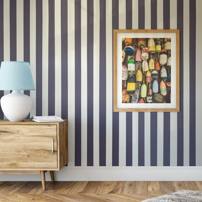 Custom-Coloured Thick Stripe Wallpaper - Choose Your Own Colour