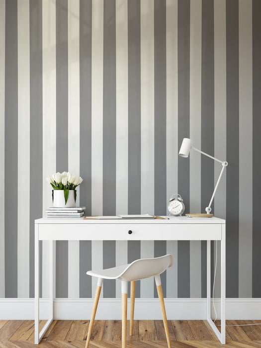 Custom-Coloured Thick Stripe Wallpaper - Choose Your Own Colour