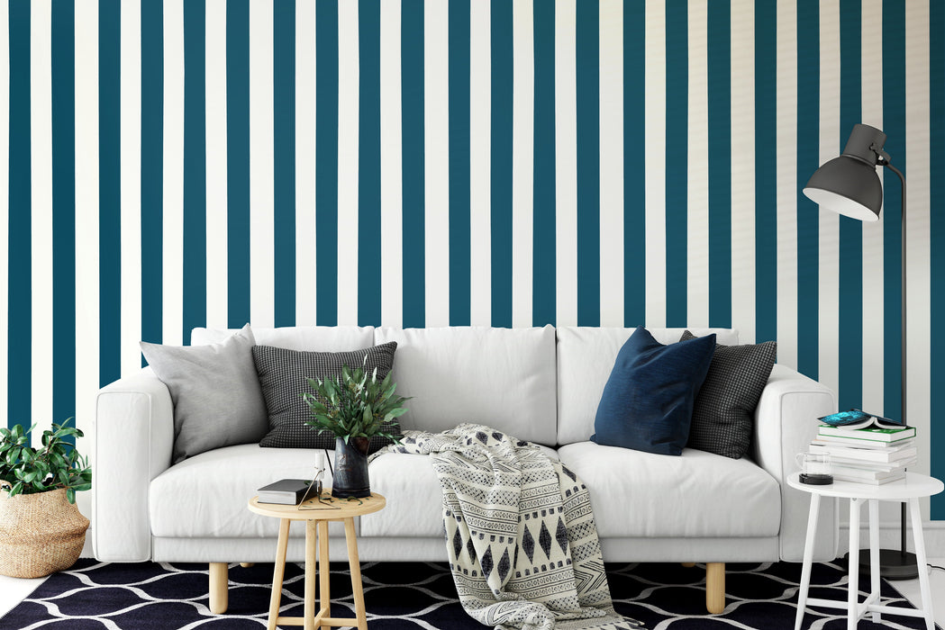 Custom-Coloured Thick Stripe Wallpaper - Choose Your Own Colour