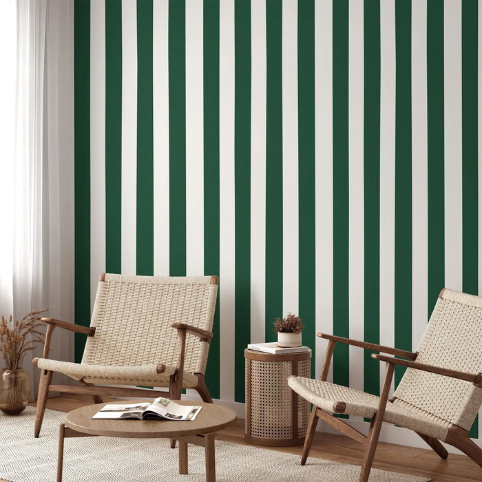 Custom-Coloured Thick Stripe Wallpaper - Choose Your Own Colour