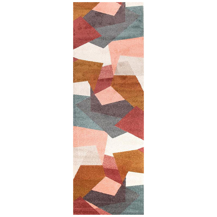 Demre Blush Geometric Contemporary Runner Rug, Rugs, Ozark Home 