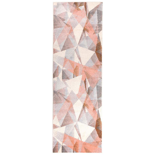 Demre Blush Faceted Triangle Contemporary Runner Rug, Rugs, Ozark Home 