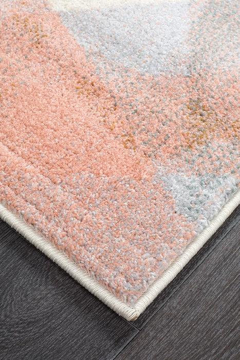 Demre Blush Faceted Triangle Contemporary Runner Rug, Rugs, Ozark Home 