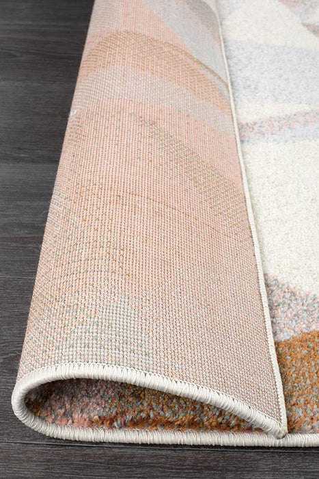 Demre Blush Faceted Triangle Contemporary Runner Rug, Rugs, Ozark Home 