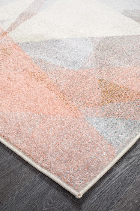 Demre Blush Faceted Triangle Contemporary Rug, Rugs, Ozark Home 