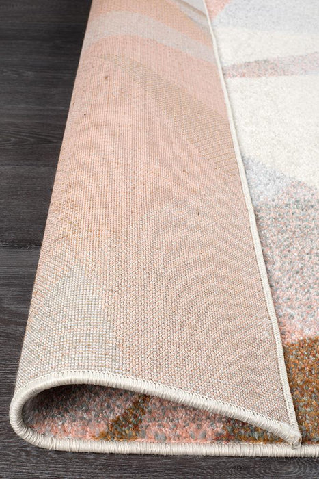 Demre Blush Faceted Triangle Contemporary Rug, Rugs, Ozark Home 