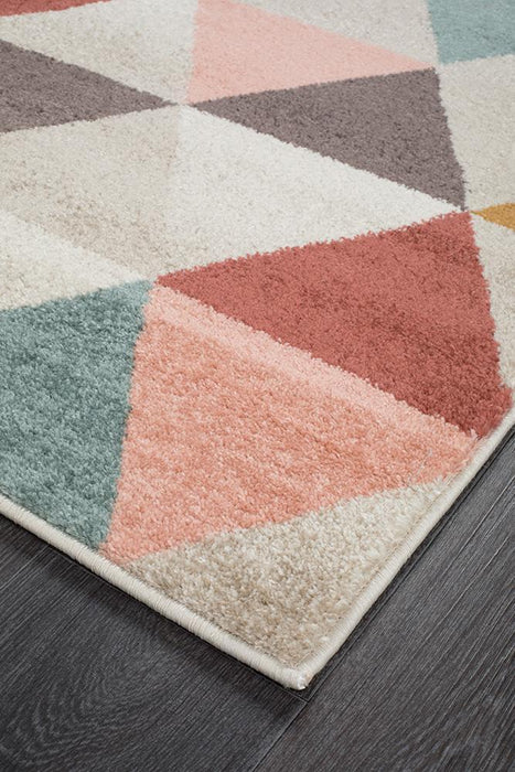 Demre Blush Inverted Triangle Contemporary Runner Rug, Rugs, Ozark Home 