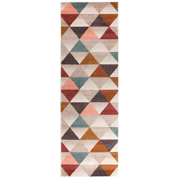 Demre Blush Inverted Triangle Contemporary Runner Rug, Rugs, Ozark Home 