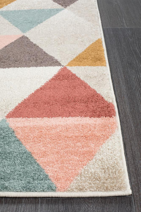 Demre Blush Inverted Triangle Contemporary Runner Rug, Rugs, Ozark Home 