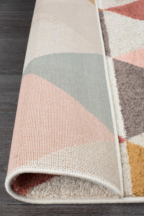 Demre Blush Inverted Triangle Contemporary Runner Rug, Rugs, Ozark Home 