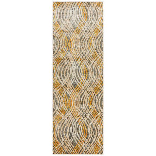 Dalaman Charcoal Waves Contemporary Runner Rug, Rugs, Ozark Home 