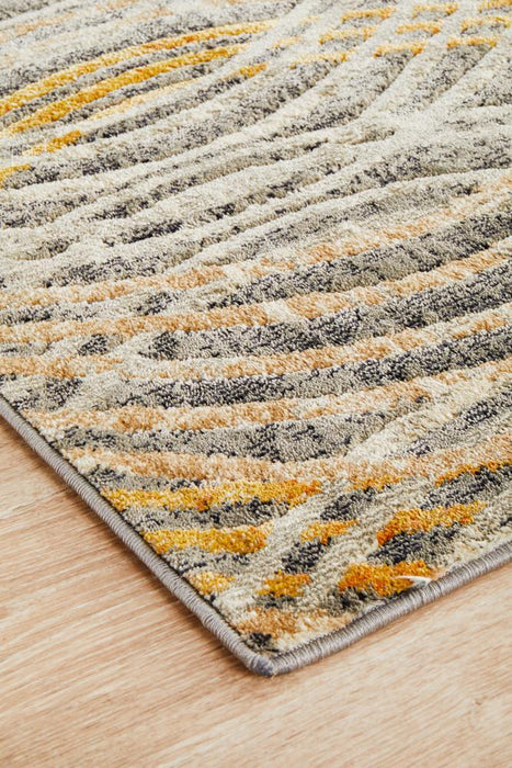 Dalaman Charcoal Waves Contemporary Runner Rug, Rugs, Ozark Home 