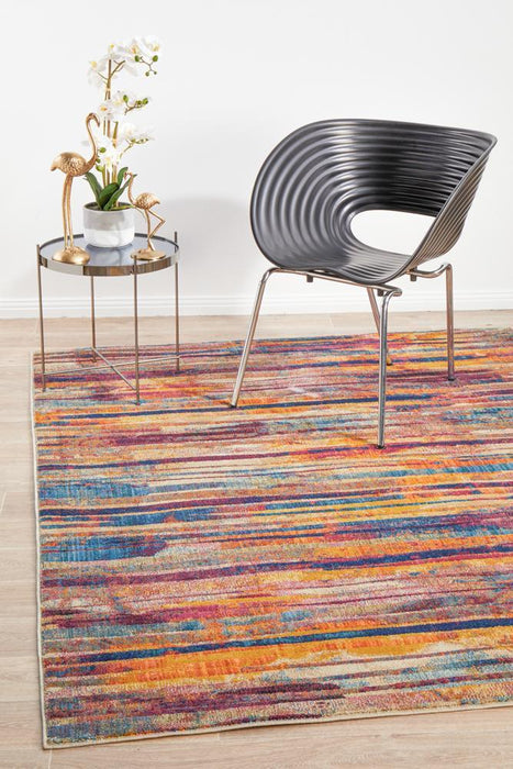 Dalaman Raspberry Geometric Line Contemporary Rug, Rugs, Ozark Home 