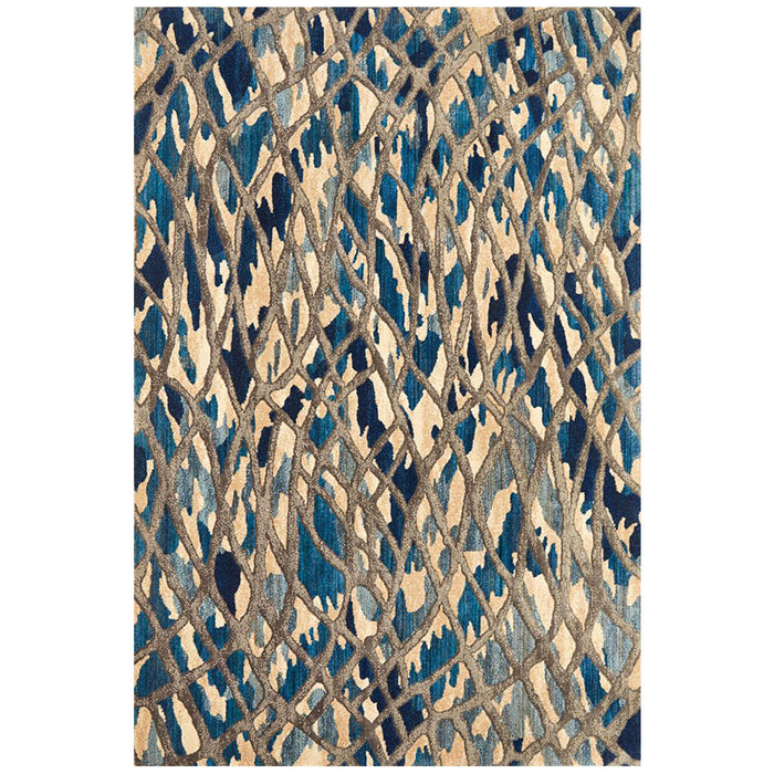 Dalaman Blue Stream Contemporary Rug, Rugs, Ozark Home 