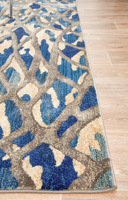 Dalaman Blue Stream Contemporary Rug, Rugs, Ozark Home 