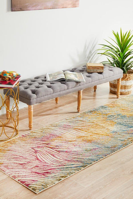 Dalaman Multicoloured Prism Contemporary Runner Rug, Rugs, Ozark Home 