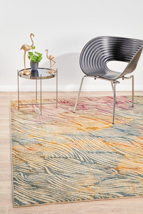 Dalaman Multicoloured Prism Contemporary Rug, Rugs, Ozark Home 