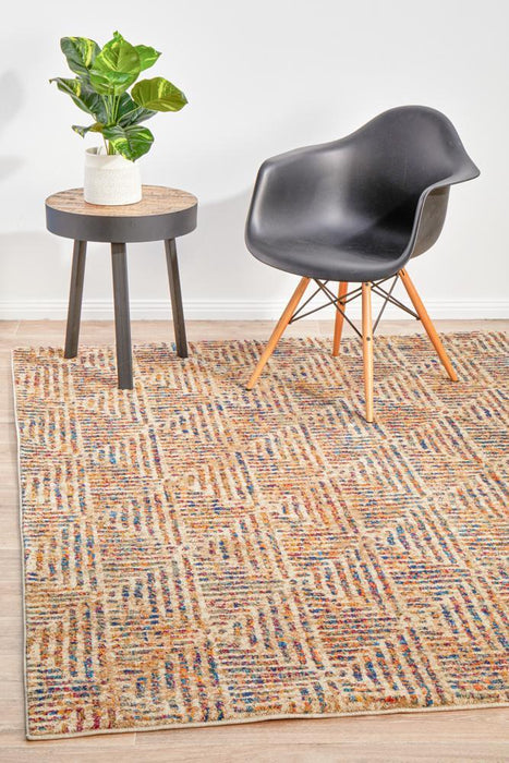 Dalaman Multicoloured Triangle Contemporary Rug, Rugs, Ozark Home 