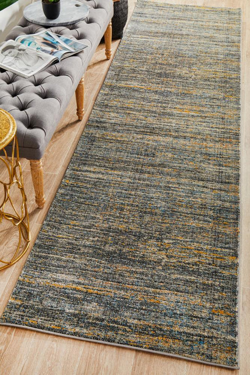 Dalaman Slate Abstract Contemporary Runner Rug, Rugs, Ozark Home 