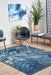 Dalaman Indigo Abstract Wave Contemporary Rug, Rugs, Ozark Home 