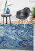 Dalaman Indigo Abstract Wave Contemporary Rug, Rugs, Ozark Home 