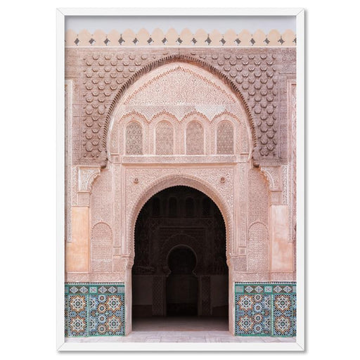 Ornate Moroccan Doorway in Blush & Teals - Art Print, Wall Art, Ozark Home 