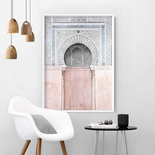 Pastel Arch Fountain Morocco - Art Print, Wall Art, Ozark Home 