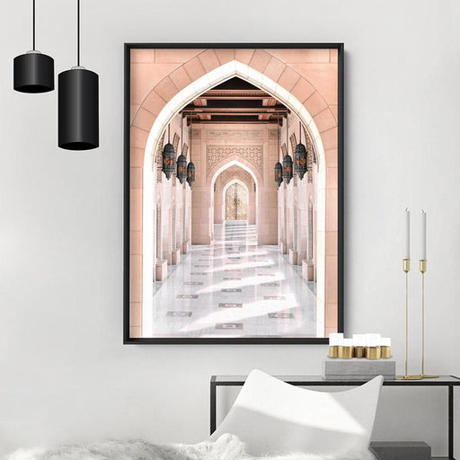 Moroccan Arch Entryway in Blush - Art Print, Wall Art, Ozark Home 