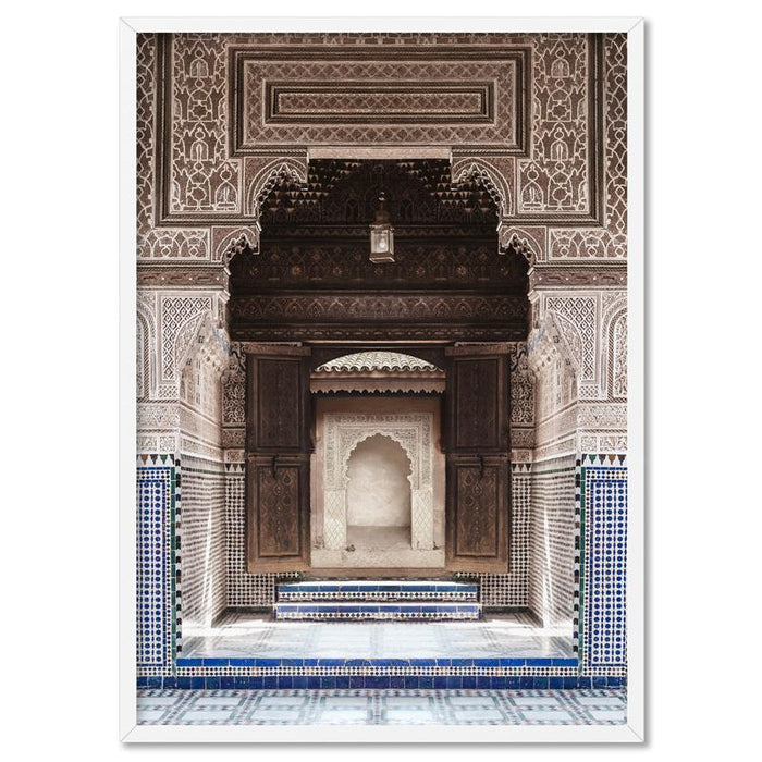 Ornate Carved Arch Passage Morocco - Art Print, Wall Art, Ozark Home 