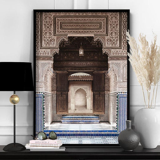 Ornate Carved Arch Passage Morocco - Art Print, Wall Art, Ozark Home 