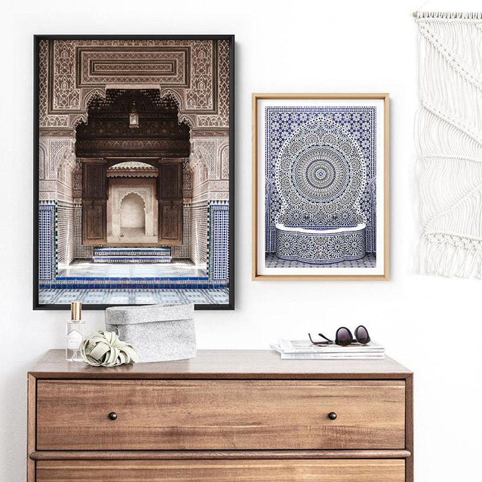 Ornate Carved Arch Passage Morocco - Art Print, Wall Art, Ozark Home 