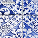 Hamptons Blue Tile Mosaic - Art Print, Wall Art, Ozark Home 