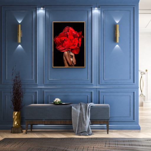 Denial - Woman with Red Flower Wall Art Print, Wall Art, Ozark Home 