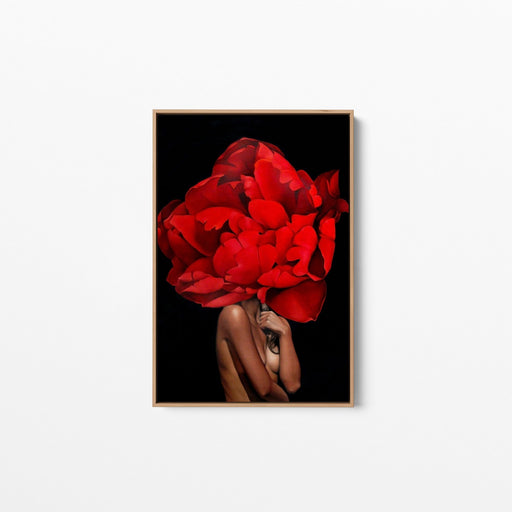 Denial - Woman with Red Flower Wall Art Print, Wall Art, Ozark Home 