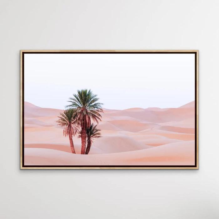 Desert Palm- Boho Pastel Morocco Photographic Desert Landscape Print